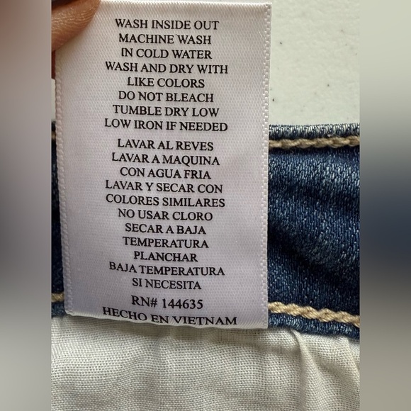 KanCan High Rise Destroyed Stretchy Skinny Ankle Jeans With Raw Hem Size 25 - Picture 9 of 9